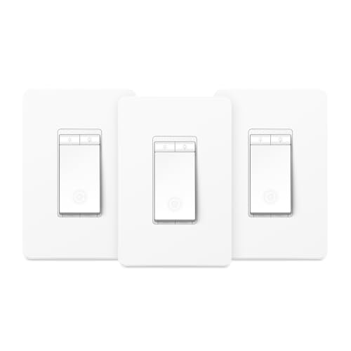 Kasa Smart Dimmer Switch HS220P3, Single Pole, Needs Neutral Wire, 2.4GHz Wi-Fi Light Switch Works...