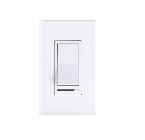 Cloudy Bay in Wall Dimmer Switch for LED Light/CFL/Incandescent,3-Way Single Pole Dimmable Slide,600...