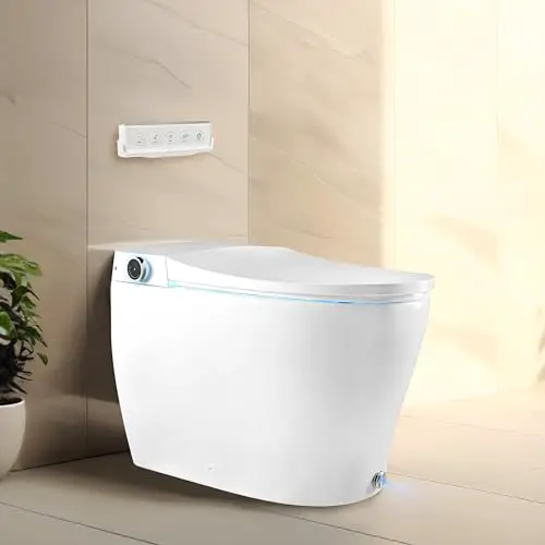 BidetMate 6000 Intelligent Elongated Bidet Toilet – Hands-Free Open/Close – Instant Heated...