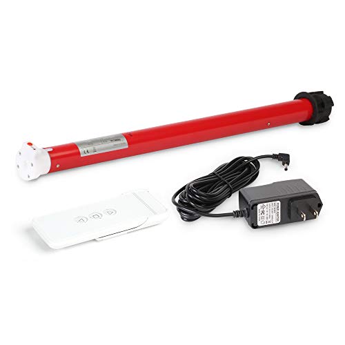 Rollerhouse Rechargeable Wireless Tubular Roller Shade Motor Kit with Remote Control for Motorized...