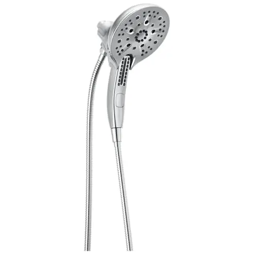 Delta Faucet 5-Spray In2ition 2-in-1 Dual Hand Held Shower Head with Hose, Chrome, 58620-25-PK