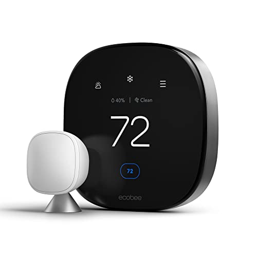 ecobee New Smart Thermostat Premium with Smart Sensor and Air Quality Monitor - Programmable Wifi...