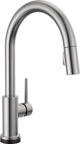 Delta Faucet Trinsic VoiceIQ Touchless Kitchen Faucet with Pull Down Sprayer, Smart Faucet, Alexa...