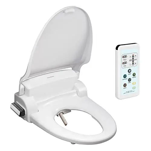 SmartBidet SB-1000 Electric Bidet Seat for Round Toilets with Remote Control- Electronic Heated...