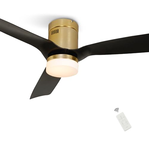 SMAAIR 52 Inch Smart Ceiling Fans with Lights and Remote, 10-speed Reversible DC Motor Works with...