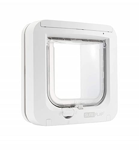 SureFlap - Sure Petcare Microchip Cat Flap, White, Scans Pet's ID on Entry, Check Your Cat's...