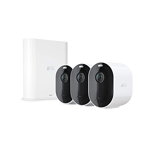 Arlo Pro 3 - Home Security 3 Camera System, Wire-Free 2K Video with HDR, Color Night Vision,...