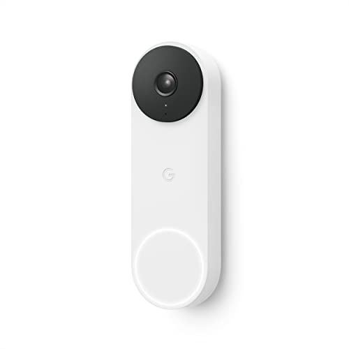 Google Nest Doorbell (Wired, 2nd Gen) - Video Doorbell Security Camera,720p - Snow
