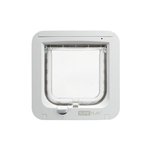 SureFlap - Sure Petcare Microchip Cat Flap, White, Scans Pet's ID on Entry, Check Your Cat's...
