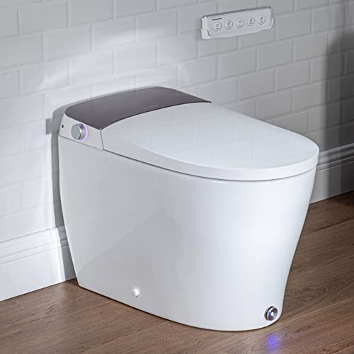 Casta Diva Smart Toilet Auto Open/Close Lid 1.28GPF Bidet Toilet with Foot Kick Auto Flush Heated...