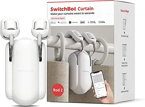 [Upgraded Version] SwitchBot Curtain Smart Electric Motor - Wireless App Automate Timer Control, Add...