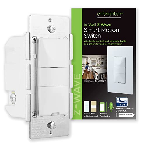 Enbrighten Z-Wave Smart Motion Sensor Light Indoor, On/Off, Vacancy/Occupancy Sensor, Includes White...