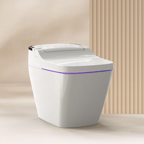 VOVO TCB-090SA Smart Bidet Toilet, One Piece Integrated Toilet with bidet built-in, Auto Open/Close...