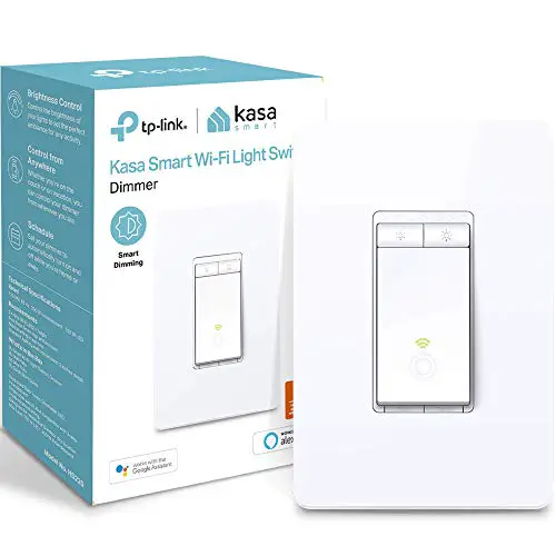 Kasa Smart Dimmer Switch HS220, Single Pole, Needs Neutral Wire, 2.4GHz Wi-Fi Light Switch Works...