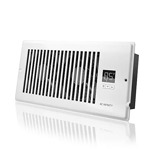 AC Infinity AIRTAP T4, Quiet Register Booster Fan with Thermostat 10-Speed Control, Heating Cooling...