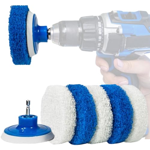 RotoScrub 7 Pack Multi-Purpose Drill Brush Kit for Cleaning Bathrooms, Showers, Tubs, Tile, Floors,...