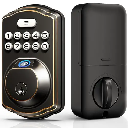 Veise Fingerprint Door Lock, Keyless Entry Door Lock, Electronic Keypad Deadbolt, Biometric Smart...