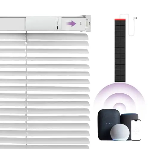 Motorized Blinds Smart Blinds with Remote Control Solar Powered Blinds Window Blinds Cordless...