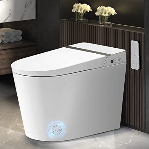 EPLO Smart Bidet Toilet, One Piece Toilet With Remote Control, Tankless Toilet Bidet Automatic Open...