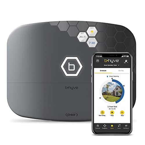 Orbit 57985 B-hyve XR Smart 8-Zone Indoor/Outdoor Sprinkler Controller, Compatible with Alexa...