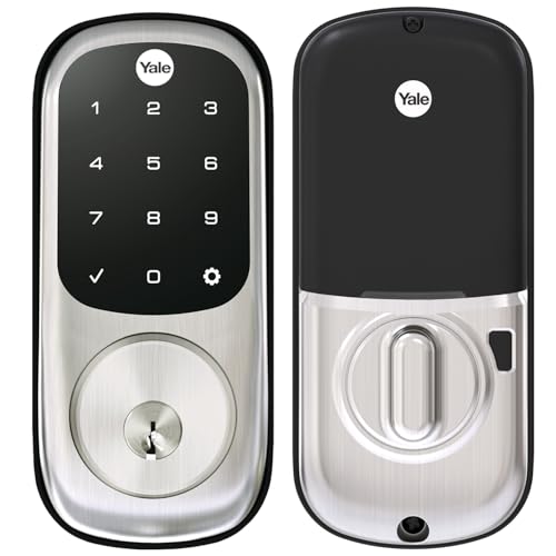 Yale Security Deadbolt Lock SL with Z-Wave, Satin Nickel Keyless Entry Door Lock with Electronic...