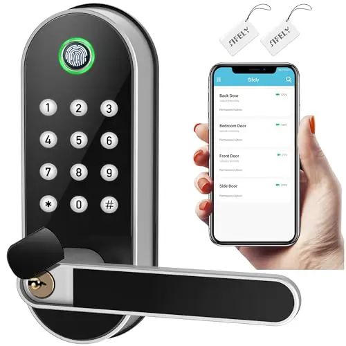 Sifely Smart Lock, Keyless Entry Door Lock, Smart Door Lock, Keypad Door Lock, Fingerprint Door...