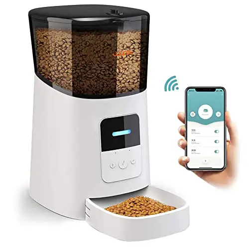 WOPET 6L Automatic Cat Feeder,Wi-Fi Enabled Smart Pet Feeder for Cats and Dogs,Auto Dog Food...