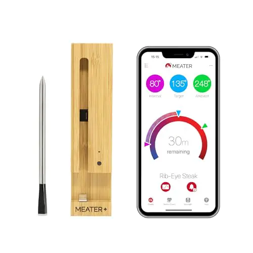 MEATER Plus: Wireless Smart Meat Thermometer with Bluetooth | Long Range | Measures Internal &...