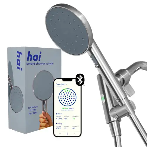 hai Smart Shower Head, Bluetooth Handheld Water Saving Showerhead with Adjustable High Pressure to...