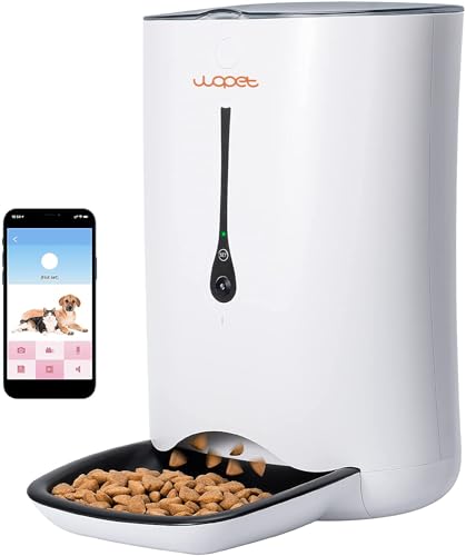 WOPET Automatic Cat Feeder with Camera,7L App Control Smart Feeder Cat Dog Food Dispenser,6-Meal...