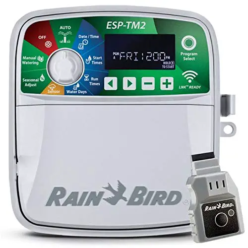 Rain-Bird ESP-TM2 Indoor Outdoor Irrigation WiFi Zone Controller Timer Box and Link Lnk WiFi Mobile...